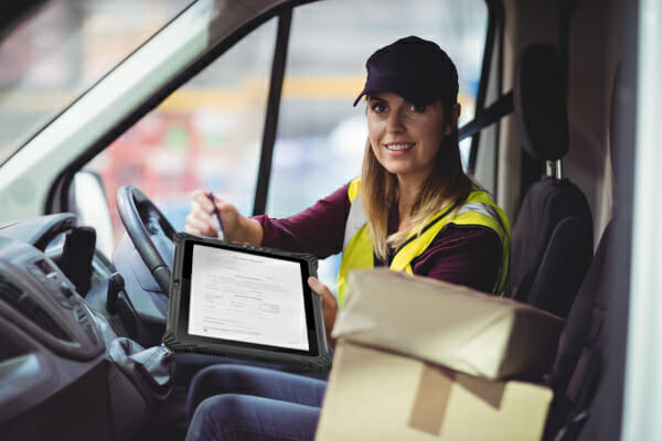 Minno rugged tablets are perfect for the delivery, logistics, and freight industry