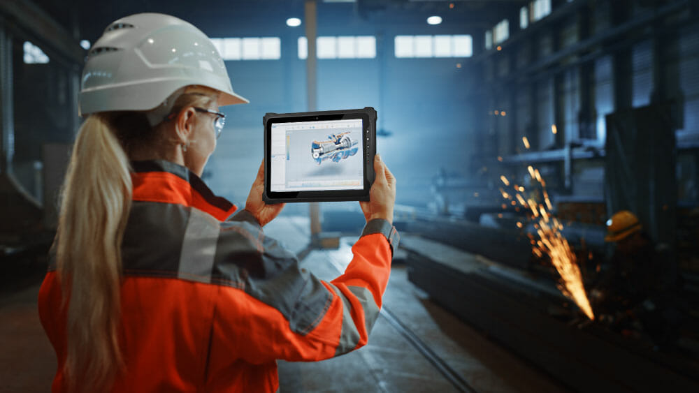 Minno custom rugged Windows tablets are perfect for the manufacturing industry