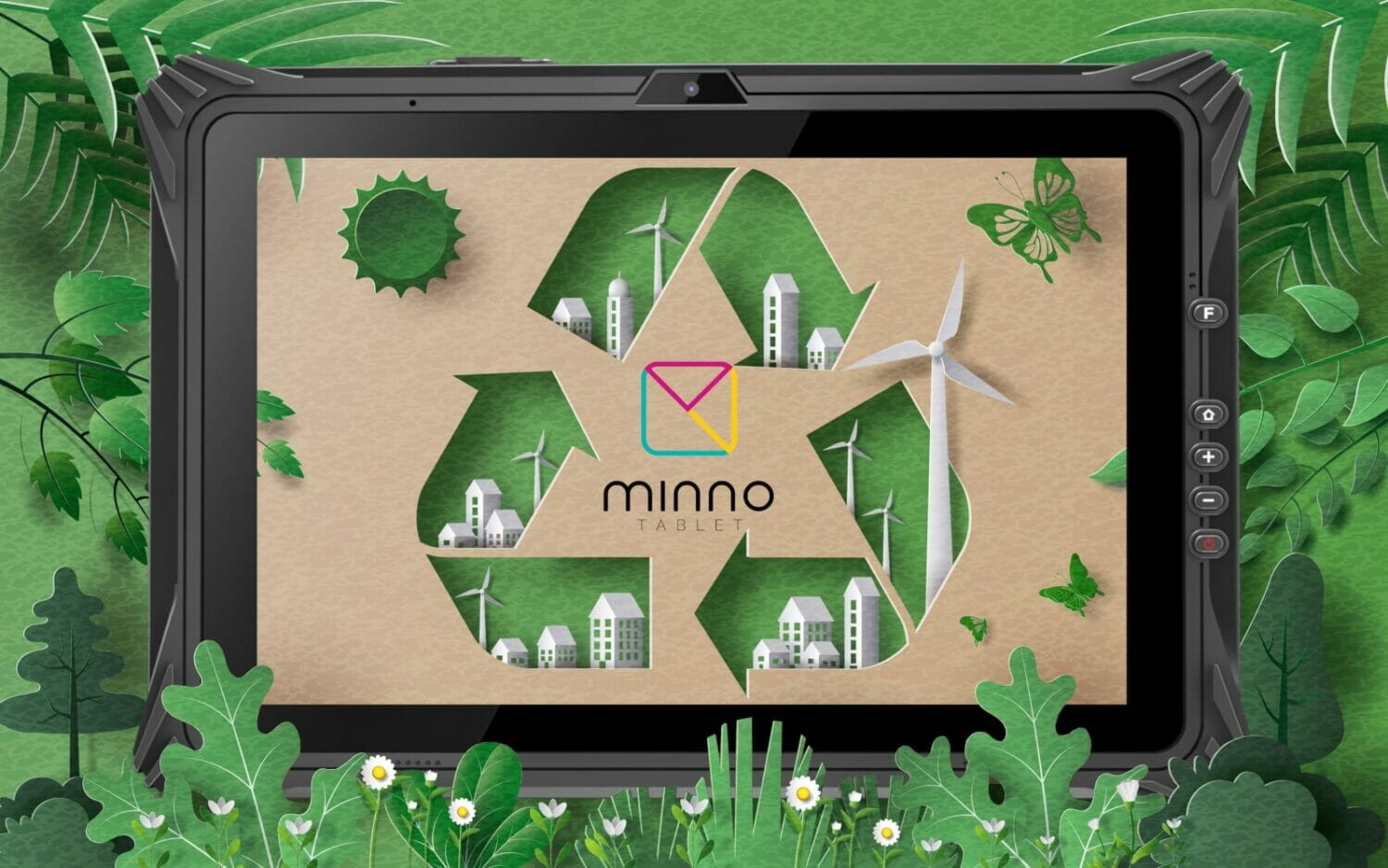 Rugged tablet by Minno Tablets save paper and the planet
